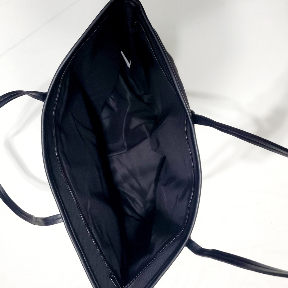Cleobella Large Black Canvas Tote Shoulder Bag - Picture 4 of 11